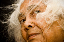 Concerned Elderly Woman: Eyes of Wisdom